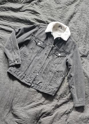 Куртка курточка шерпа topshop джинсова весняна демісезонна осіння h&m