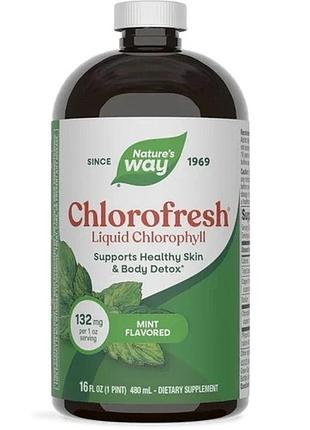 Рідкий хлорофіл з ароматом м'яти nature's way chlorofresh 480 мл