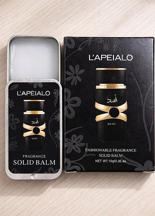 Твердые мужские духи l’apeialo asad black №01, 10 г