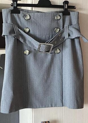 Стильна спідниця-міні у діловому стилі (pinstripe mini skirt), розмір 38