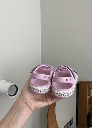 Дитячі сандалі crocs рожеві, стан хороший