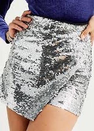 Гарна спідниця в паєтки topshop