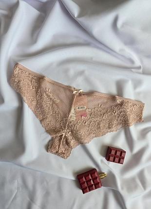 Трусики пудровые бразилиана hunkemoller 2xl 46 48
