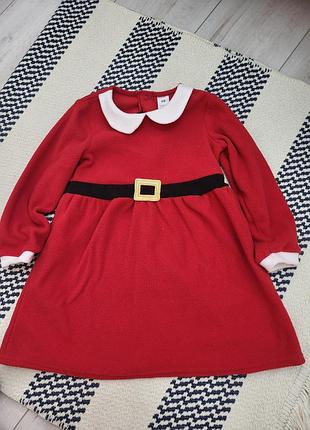 Новогоднее красное платье санта h&amp;m 98/104