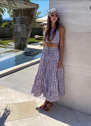 Zara коттоновый топ