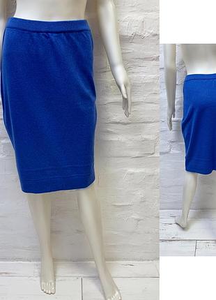 Fenice cashmere italy винтажная юбка миди из кашемира с шелком яркого цвета