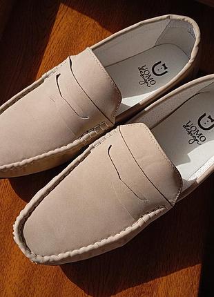 Мокасины uomo design оригинал новые р.41 маломерки см 25.6