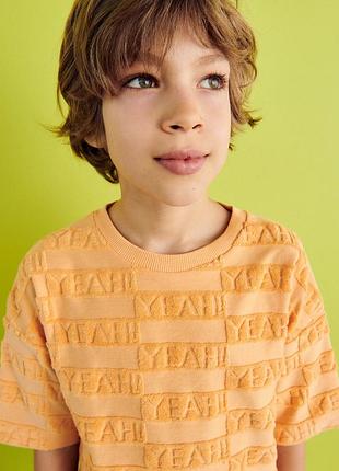 Футболка оранжевая на парня 146/152 см 10-11 лет