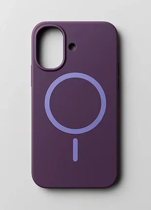 Стильный пластиковый чехол с мягкой микрофиброй внутри для iphone 16 (magsafe) м00095