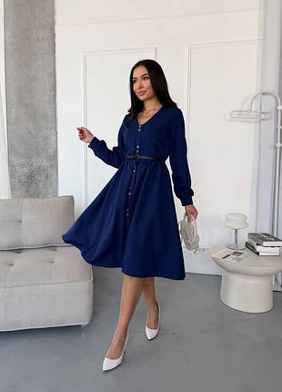 Платье из костюмки. цвета: 🤎 мокко  💙 синий  ❤️ бордовый размер: s-m, l-xl, 50-52