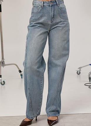 Джинсы baggy с декоративными швами мод 80276