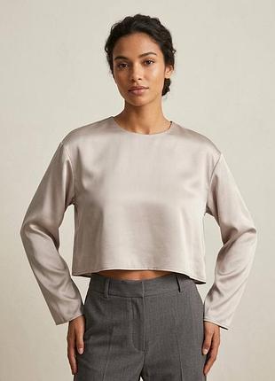 Шикарна сатинова блуза вільного крою h&m