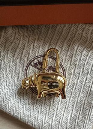 Брелок на сумку hermes cadena hippo hermes padlock  2005 silver lock bag charm keycharm