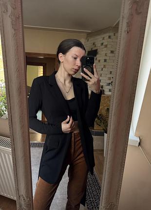 Блейзер з довгим поясом від asos