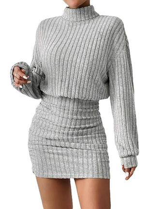 🥰мякенька сукня в рубчик shein l