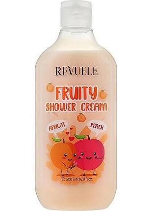 Крем для душу revuele fruity shower cream абрикос і персик 500 мл