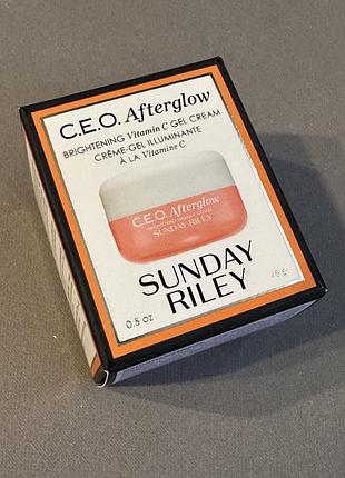 Освітлювальний зволожувальний гель-крем для обличчя sunday riley c.e.o. afterglow brightening vitamin c з gel cream, 15 ml