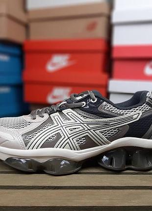 Чоловічі кросівки asics gel quantum kinetic бежеві з коричневим