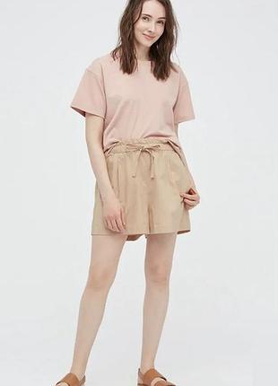 Шорты uniqlo с примесью льна