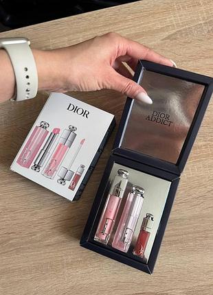 Палетка блиски блиск для губ набір помада діор dior lip