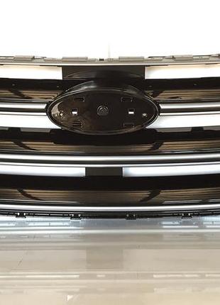 Решетка радиатора центральная ford edge 2015-2018 чёрная под камеру ft4z8200ba, ft4z8200aa