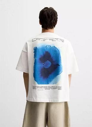Футболка zara з принтом