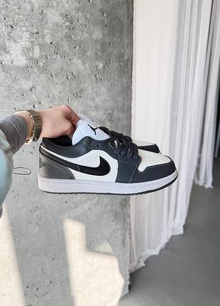 Кроссовки nike air jordan 1 low iron grey white