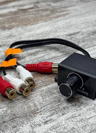 Выносной регулятор баса 2 rca для автозвука и усилителя с монтажным комплектом