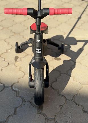 Велосипед дитячий 3в1 червоний з чорним tb2401 red 3