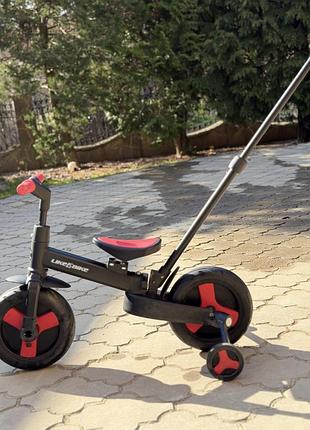 Велосипед дитячий 3в1 червоний з чорним tb2401 red 2