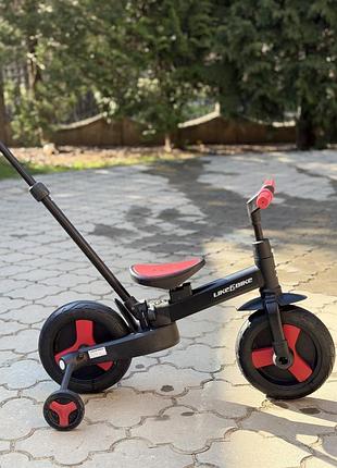 Велосипед дитячий 3в1 червоний з чорним tb2401 red 4