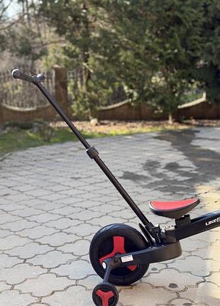 Велосипед дитячий 3в1 червоний з чорним tb2401 red 5