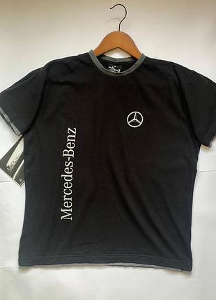Мужская футболка чёрного цвета mercedes benz