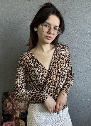 Кофта кофтинка леопард принт