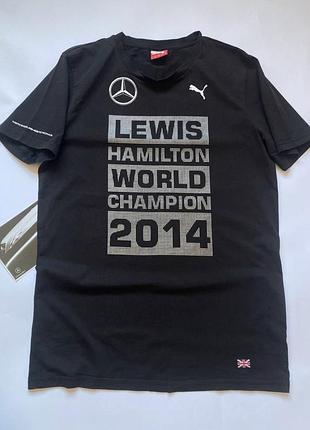 Мужская футболка puma mercedes amg  lewis hamilton formula one размер м