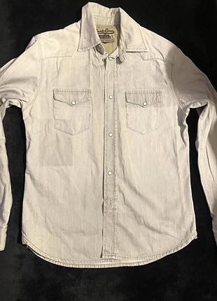 Джинсова чоловіча сорочка jack & jones s