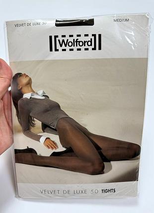 Капроновые плотные колготки темно коричневые 50 ден wolford оригинал