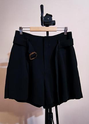 Чорні шорти mango suit з високою посадкою