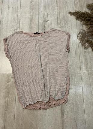 Zero-майка блуза🌸пудровка блуза с ажурной вставкой1 фото