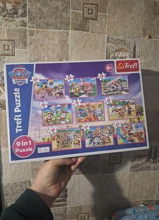 Пазли trefl 20+24+30+35+42+48+54 paw patrol 9в1
