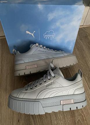 Кросівки puma mayze x dixie d’amelio platinum grey, розмір 39