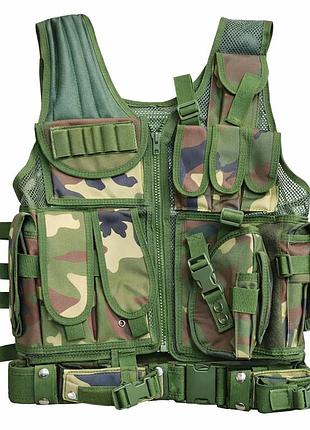 Тактический жилет под плиты a molle военная армейская черный камуфляж, новое, универсальный, оксфорд