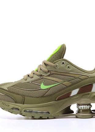 👟 кросівки nike х supreme shox ride 2 khaki brown green       / наложка bs👟