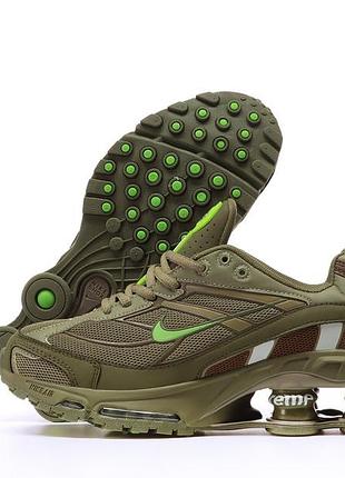 👟 кросівки nike х supreme shox ride 2 khaki brown green       / наложка bs👟