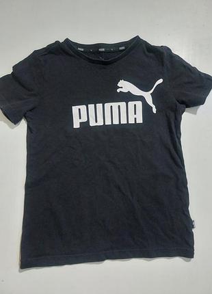 Футболка puma на 8-10 лет черная базовая