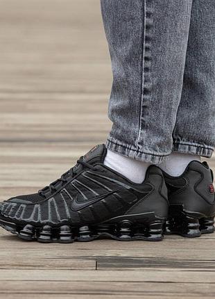 👟 кроссовки nike shox tl black red / наложка bs👟