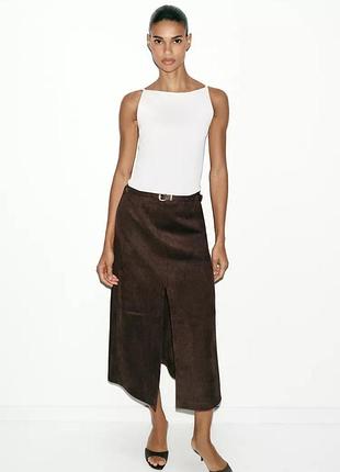 Спідниця жіноча коричнева zara new