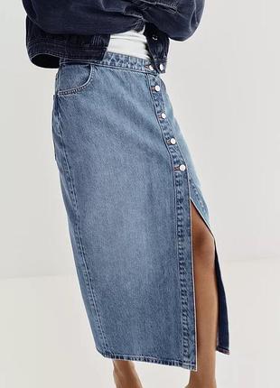 Спідниця жіноча блакитна джинсова zara new