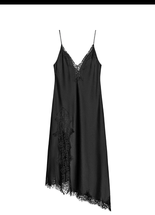 Чудова атласна сукня zara з мереживом zw collection