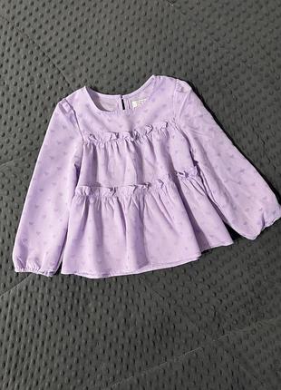 Блузка в сердечки primark 6-7 років 116-122 см